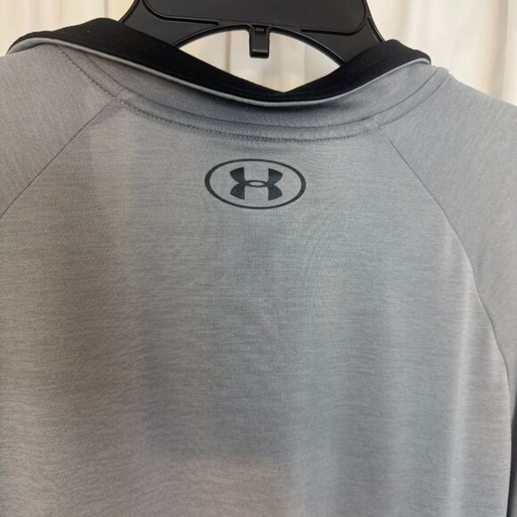 Under Armour Mens Gray 1/4 Zip Long Sleeve Athletic Pullover Medium - Picture 5 of 7